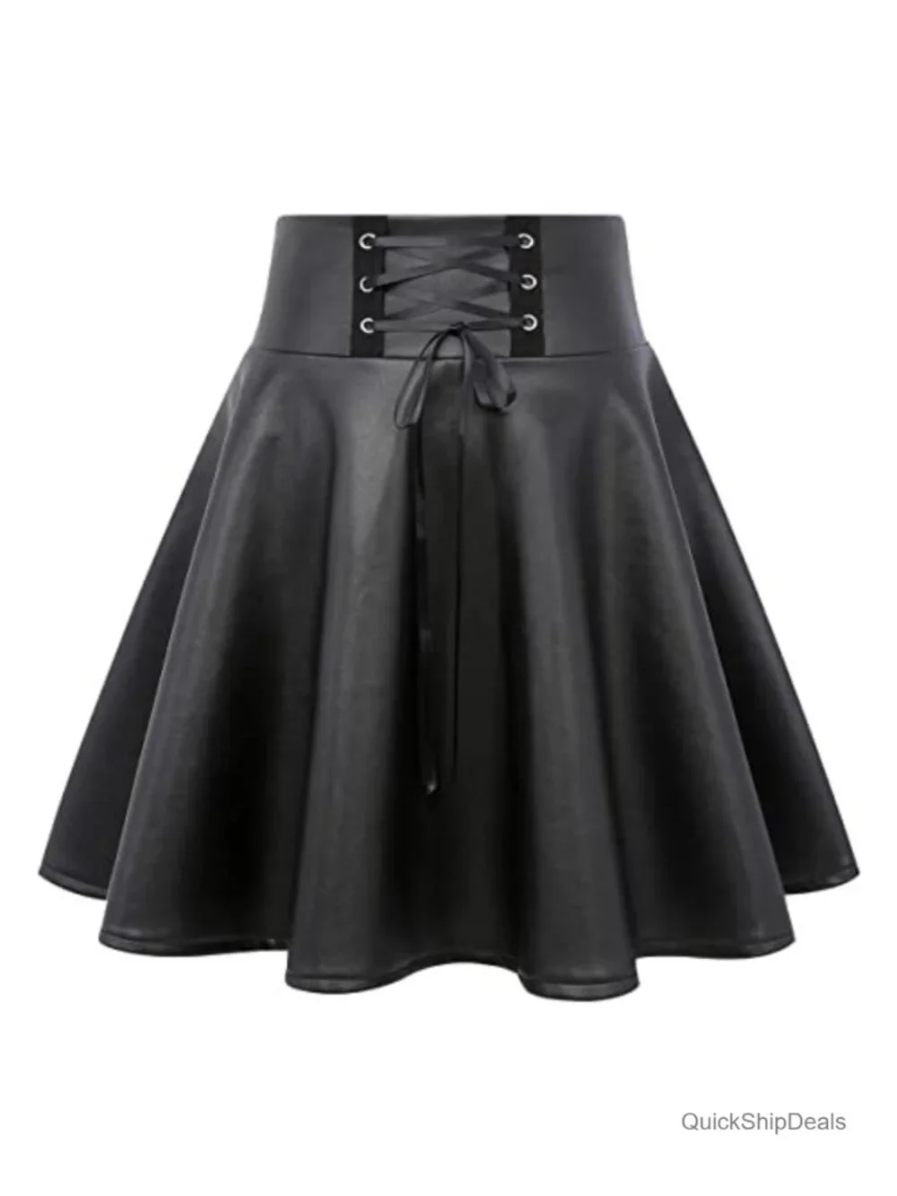 High Waisted Plaid Mini Skirt with Self Tie Front Flowy A-Line